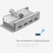 Aluminum 4-Port Usb 3.0 Clip Hub With 1M Cable - Pc1123