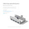 Aluminum 4-Port Usb 3.0 Clip Hub With 1M Cable - Pc1123