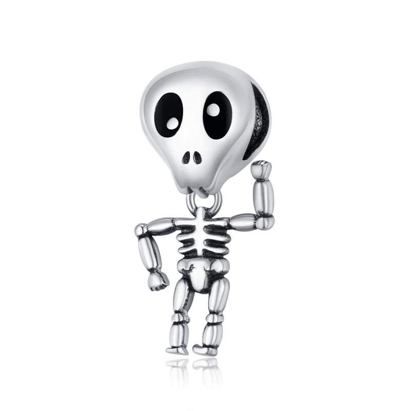 925 Sterling Silver Skull Beads For Diy Bracelets & Necklaces