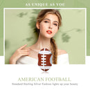925 Sterling Silver Diy Rugby Ball Charms