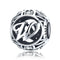 925 Sterling Silver 26 English Letter Beads For Diy Bracelets & Necklaces Style - W
