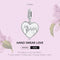 925 Sterling Silver Hand In Hand Heart Pendant For Diy Bracelets & Necklaces