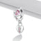 925 Sterling Silver Heart Lock Pendant For Diy Bracelets & Necklaces