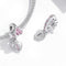 925 Sterling Silver Heart Lock Pendant For Diy Bracelets & Necklaces