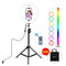 10.2 Rgbw Led Ring Light Kit With 1.1M Tripod Remote Ball Head And Phone Clamp