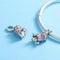 925 Sterling Silver Bulldog Beaded Charm Bracelet