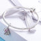 925 Sterling Silver Bulldog Beaded Charm Bracelet