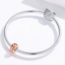 925 Sterling Silver Rose Gold Hollow Beads For Diy Bracelets