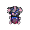925 Sterling Silver Bear Beads Love Bracelet Black Gold Plated