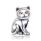 925 Sterling Silver Adorable Cat Beaded Bracelet
