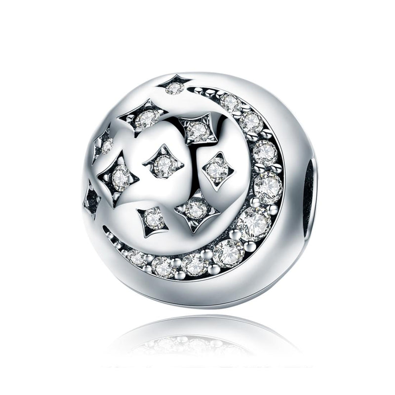 925 Sterling Silver Exquisite Star Diamond Beads For Diy Bracelets & Necklaces