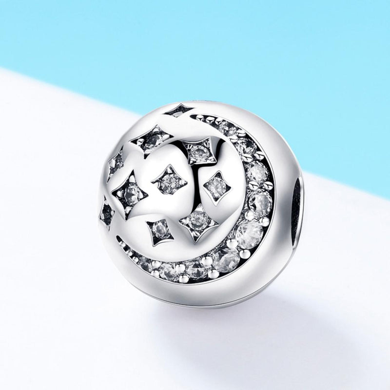 925 Sterling Silver Exquisite Star Diamond Beads For Diy Bracelets & Necklaces
