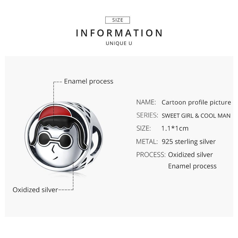 925 Sterling Silver Cartoon Avatar Beads For Diy Bracelets & Necklaces