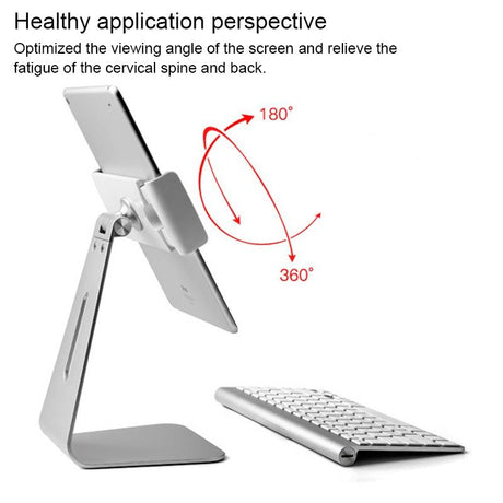 360 Degree Rotating Aluminum Tablet Stand - Universal 7-13 Inch