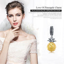 925 Sterling Silver Pineapple Charm For Diy Bracelets
