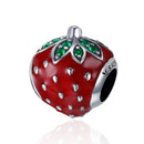 925 Sterling Silver Strawberry Beads For Diy Bracelets