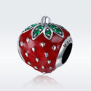 925 Sterling Silver Strawberry Beads For Diy Bracelets
