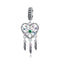925 Sterling Silver Tassel Dream Catcher Bracelet Charm