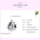 925 Sterling Silver Lotus Bud Beads For Diy Bracelets & Necklaces
