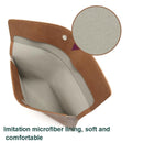 13.3 Inch Laptop Sleeve & Power Bag - Litchi Pattern Pu Leather Light Brown