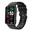 Bluetooth Smart Watch With Ecg Temperature And Heart Rate - Black Leather