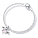 925 Sterling Silver Heart Wing Pendant For Diy Bracelets & Necklaces