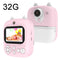 32G Instant Camera With 2.4 Display & Card Reader For Kids - 1200W Blue