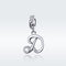 925 Sterling Silver Personalized Letter Pendant For Diy Bracelets And Necklaces Style - D