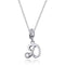 925 Sterling Silver Personalized Letter Pendant For Diy Bracelets And Necklaces Style - D