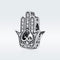 925 Sterling Silver Hand Of Fatima Beads For Diy Bracelets