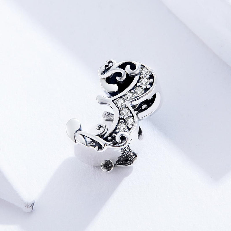 925 Sterling Silver Relief Number Series 0 9 Beads For Diy Bracelets And Necklaces Style - 3