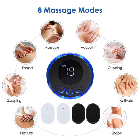 2-In-1 Remote Upgrade Jack For Sc-195B Mini Cervical Massage Stickers Ems Pulse Meridian Therapy Instrument - 4-In-1 Remote Upgrade
