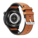 Smart Round Screen Watch With Bt Call And Health Tracking - Leather - Silicone Red
