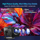 1080P 390 Lumens 4K Android 11 Projector With Wifi 6 And Bluetooth 5.0 - Supports Miracast Airplay And Dlna - Hy320