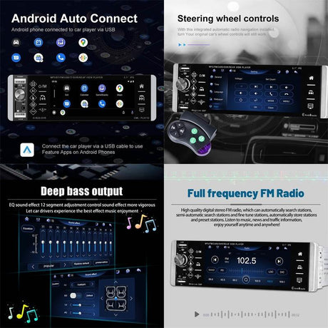 5.1 Inch Ips Capacitive Carplay Player + 12 Light Camera - Standard