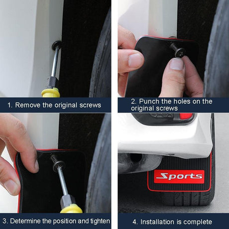 2Pcs Car Tire Mud Flap Modification Plastic Anti-Splash Mud Flap Fender Guard - Cat Eye - Large Blank