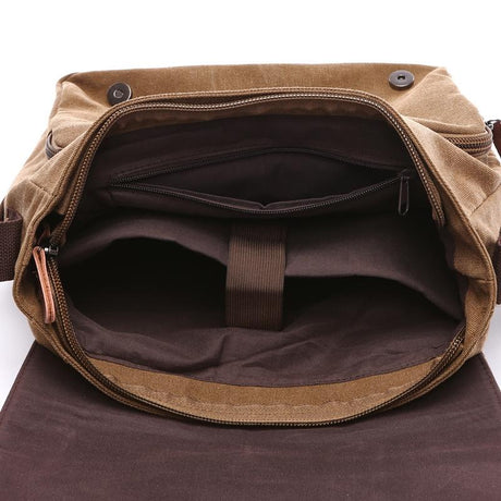 Black Canvas Business Messenger Bag Large