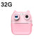 Instant Print Camera With Dual Lens - 2.8 Screen For Kids Blue