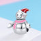 925 Sterling Silver Snowman Bead Pendant For Diy Bracelets & Necklaces