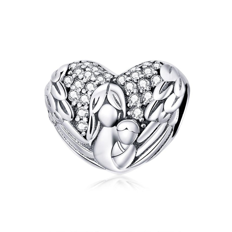925 Sterling Silver Motherly Love Relief Beads For Diy Bracelets & Necklaces