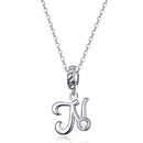 925 Sterling Silver Personalized Letter Pendant For Diy Bracelets And Necklaces Style - N