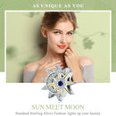 925 Sterling Silver Sun & Moon Beads For Diy Bracelets