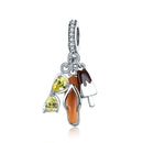 925 Sterling Silver Summer Cozy Head Pendant For Diy Bracelets & Necklaces