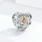 925 Sterling Silver Heart Beaded Clover Bracelet Charm