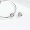 925 Sterling Silver Heart Beaded Clover Bracelet Charm