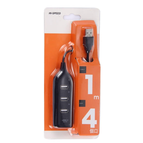 4-Port Usb 2.0 Hub 30Cm Cable Length - Black