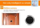 3 Screen 1.0Mp Security Camera With Door Peephole & Tf Card Support - Black