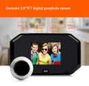 3 Screen 1.0Mp Security Camera With Door Peephole & Tf Card Support - Black