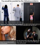 3 Screen 1.0Mp Security Camera With Door Peephole & Tf Card Support - Black