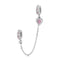 925 Sterling Silver Heart Zircon Safety Chain For Diy Bracelets & Necklaces